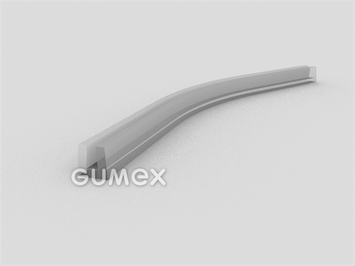 Silikonový profil tvaru "U", 10x10/4mm, 60°ShA, -60°C/+180°C, transparentní